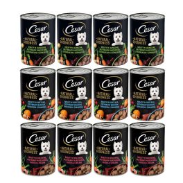 CESAR puszka 12x400g - mokra karma pełnoporcjowa dla dorosłych psów (z jagnięciną i warzywami, z wołowiną i warzywami, z kurczakiem i warzywami)