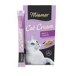 MIAMOR Cat Cream pasta słodowa z serem 6 x 15 ml