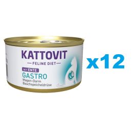 KATTOVIT Feline Diet Gastro Duck kaczka 12 x 85 g