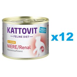 KATTOVIT Feline Diet Niere Renal Kurczak karma mokra dla kota z chorymi nerkami 12 x 185 g