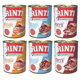 RINTI Kennerfleisch Mix smaków serca drobiowe, kurczak i serca drobiowe 6x400 g