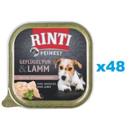 RINTI Feinest Poultry Pure&Lamb tacka drób i jagnięcina 48x150 g