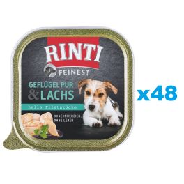 RINTI Feinest Poultry Pure&Salmon tacka drób i łosoś 48x150 g