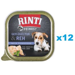 RINTI Feinest Poultry Pure&Deer tacka drób i jeleń 12x150 g