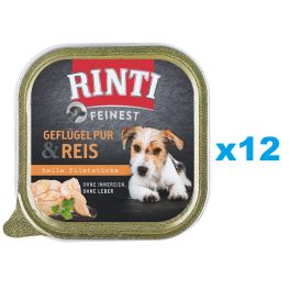 RINTI Feinest Poultry Pure&Rice tacka drób i ryż 12x150 g