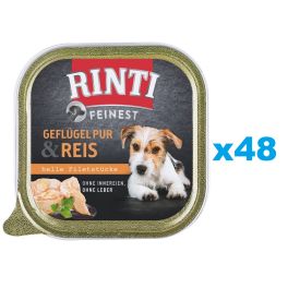 RINTI Feinest Poultry Pure&Rice tacka drób i ryż 48x150 g
