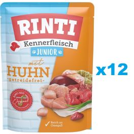 RINTI Kennerfleisch Junior Chicken Kurczak saszetka 12x400 g