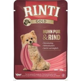 RINTI Gold Chicken Pure&Beef Mini saszetka kurczak i wołowina dla psów ras małych 100 g