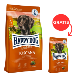 HAPPY DOG Supreme toscana 12.5 kg + 1 kg GRATIS