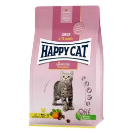 HAPPY CAT Junior Farm Poultry 4 kg drób, sucha karma dla kociąt w wieku 4-12 miesięcy
