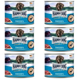 HAPPY DOG Sensible Pure Sweden Dziczyzna 6x200 g karma mokra dla psów