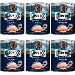 HAPPY DOG Sensible Norway Ryba 6x800 g karma mokra dla psów