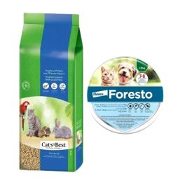JRS Cat's Best universal 40 l + FORESTO Obroża dla kota i psa przeciw kleszczom i pchłom poniżej 8 kg