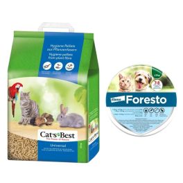 JRS Cat'S Best Universal 20 l (11 kg) + FORESTO Obroża dla kota i psa przeciw kleszczom i pchłom poniżej 8 kg
