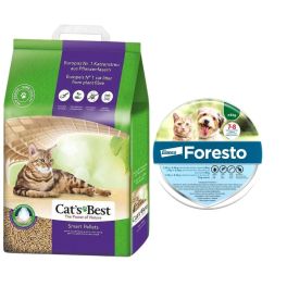 JRS Cat'S Best Smart Pellets 20 l + FORESTO Obroża dla kota i psa przeciw kleszczom i pchłom poniżej 8 kg