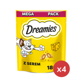 DREAMIES Mega Pack Chrupiące przysmaki dla kota o smaku sera 4x180 g