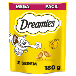 DREAMIES Mega Pack Chrupiące przysmaki dla kota o smaku sera 4x180 g