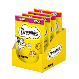 DREAMIES chrupiące przysmaki dla kota smaczki z serem 4x180 g (720 g)