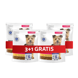 PERFECT FIT Adult 1+ sucha karma pełnoporcjowa dla dorosłych psów małych ras bogata w kurczaka 4 x 825 g 3+1 GRATIS