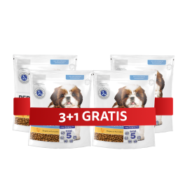 PERFECT FIT Junior <1 sucha karma pełnoporcjowa dla szczeniąt małych ras bogata w kurczaka 4 x 825 g 3+1 GRATIS
