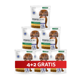 PERFECT FIT Senior 10+ sucha karma pełnoporcjowa dla psów małych ras powyżej 10 lat bogata w kurczaka 6 x 825 g 4+2 GRATIS