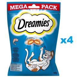DREAMIES Mega Pack 4x180 g przysmak o smaku wybornego łososia dla kota
