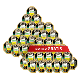 SHEBA Nature’s Collection tacka 44 x 85 g mokra karma pełnoporcjowa dla dorosłych kotów kawałki z kurczakiem w sosie 22+22 GRATIS