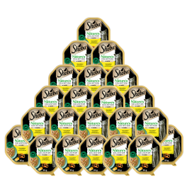 SHEBA Nature’s Collection tacka 22 x 85 g mokra karma pełnoporcjowa dla dorosłych kotów kawałki z kurczakiem w sosie
