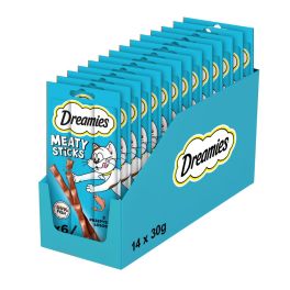 DREAMIES Meaty Sticks przysmaki dla kota z łososiem 14x30 g (420 g)