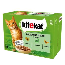KITEKAT Delikatne Smaki saszetka 12x85 g mokra karma pełnoporcjowa dla dorosłych kotów z indykiem, królikiem i drobiem w sosie