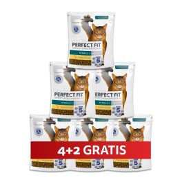 PERFECT FIT Sterile 1+ 6 x 750 g sucha karma pełnoporcjowa dla dorosłych kotów bogata w kurczaka 4+2 GRATIS