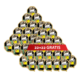 SHEBA Classics tacka 44 x 85 g mokra karma pełnoporcjowa dla dorosłych kotów z kaczką i kurczakiem w terynie 22+22 GRATIS