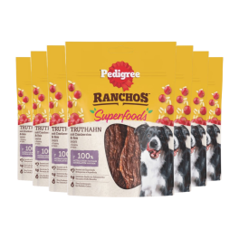 PEDIGREE Ranchos Superfoods 7 x 70 g karma uzupełniająca dla dorosłych psów z indykiem, żurawiną i ryżem