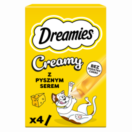 DREAMIES Creamy kremowe przysmaki dla kota z serem 4x10 g (40 g)
