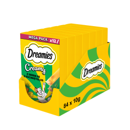 DREAMIES Creamy kremowy przysmak dla kota kocimiętka ser 84x10 g (840 g)
