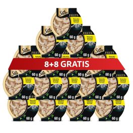 SHEBA Filets z kurczakiem w sosie 16 x 60 g mokra karma dla kotów 8+8 GRATIS