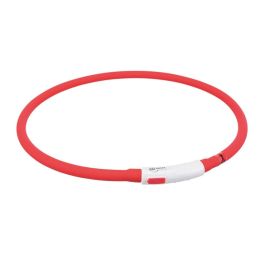 TRIXIE Opaska dla psa świecąca USB XS–XL czerwona