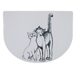 TRIXIE Podkładka pod miski `Pussy Cat` 40x30 cm półokrągła