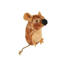 TRIXIE Zabawka mysz stojąca brązowa (z dźwiękiem). 8 cm