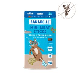SANABELLE Mini Meat Sticks trout and cranberries 55g pstrąg i żurawina bezzbożowy przysmak dla kota