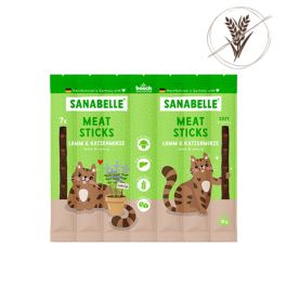 SANABELLE Meat Sticks lamb and catnip 35 g jagnięcina i kocimiętka bezzbożowy przysmak dla kota
