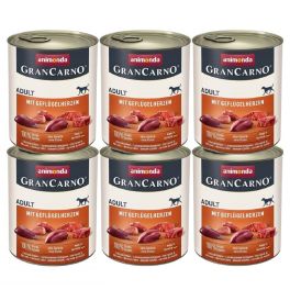ANIMONDA GranCarno Wieprzowina z sercami drobiowymi dla psa 6x800 g