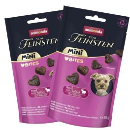 ANIMONDA Vom Feinsten Mini Bites wołowina z szałwią 2x50g przysmaki dla małych psów