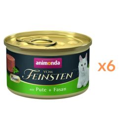 ANIMONDA Vom Feinsten Mousse z indykiem i bażantem 6x85 g mus dla kotów