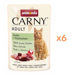 ANIMONDA Carny Adult Pouch Kurczak i królik 6x85g mokra karma dla kotów