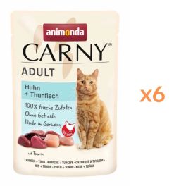 ANIMONDA Carny Adult Pouch Kurczak i tuńczyk 6x85g mokra karma dla kotów