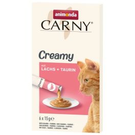 ANIMONDA Carny Creamy z łososiem i tauryną 6x15 g kremowa przekąska dla kotów