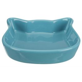 TRIXIE Miska ceramiczna w kształcie głowy kota, 0.25 l/12 cm