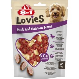 8IN1 Lovies Duck & Calcium Bones 80g przysmak dla psa kostki wapniowe i mięso z kaczki