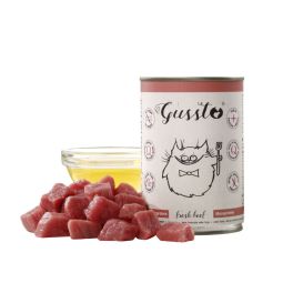 GUSSTO Fresh Beef 400 g świeża wołowina, monoproteinowa mokra karma dla kotów